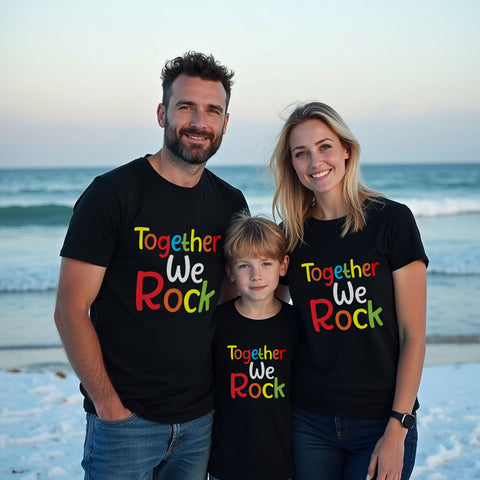 Together we rock-group same t shirts