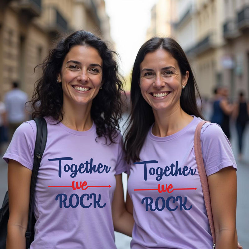 Together We Rock' women's t-shirts