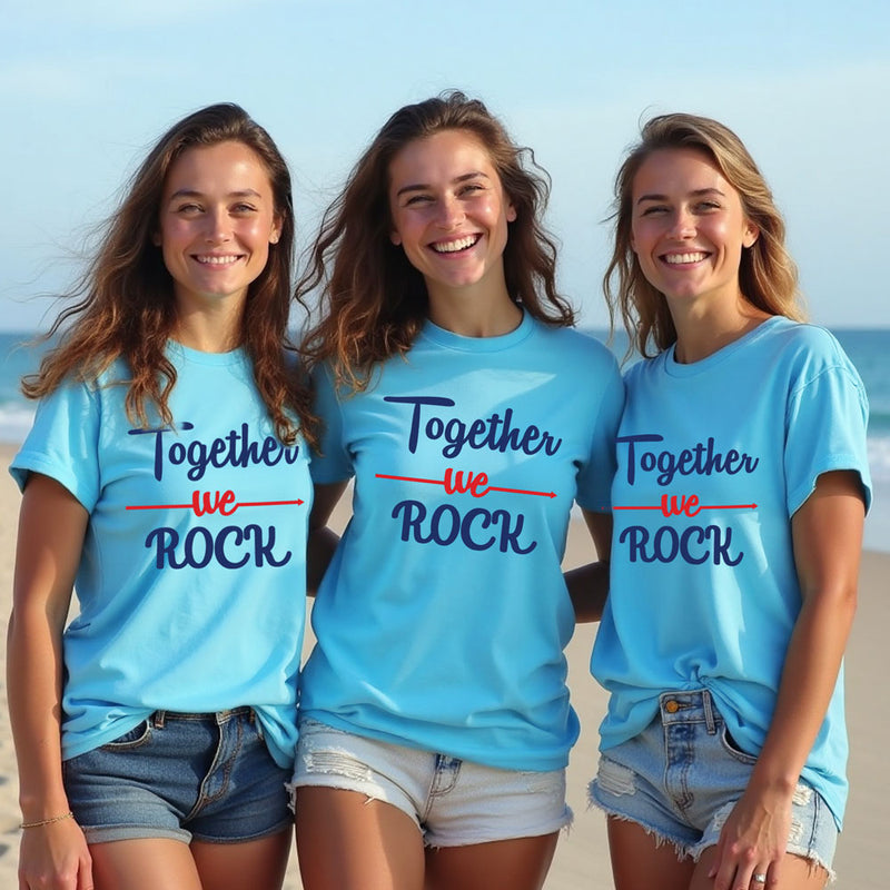 Together We Rock' women's t-shirts