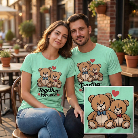 Together Forever Teddy Bear Couple T-Shirt