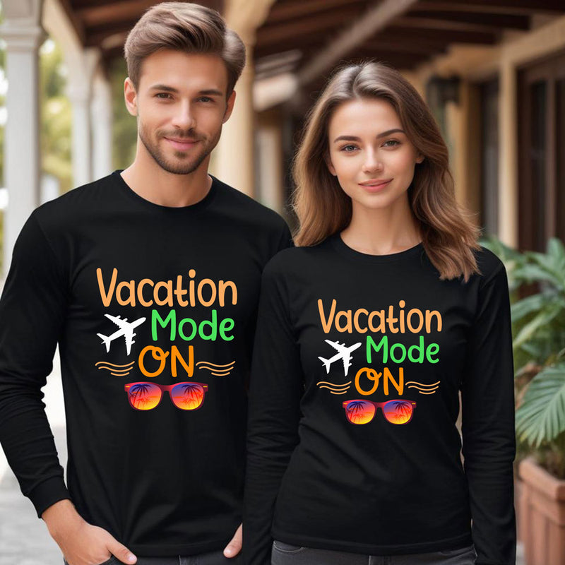 Vacation Mode on Full sleeve T shirts