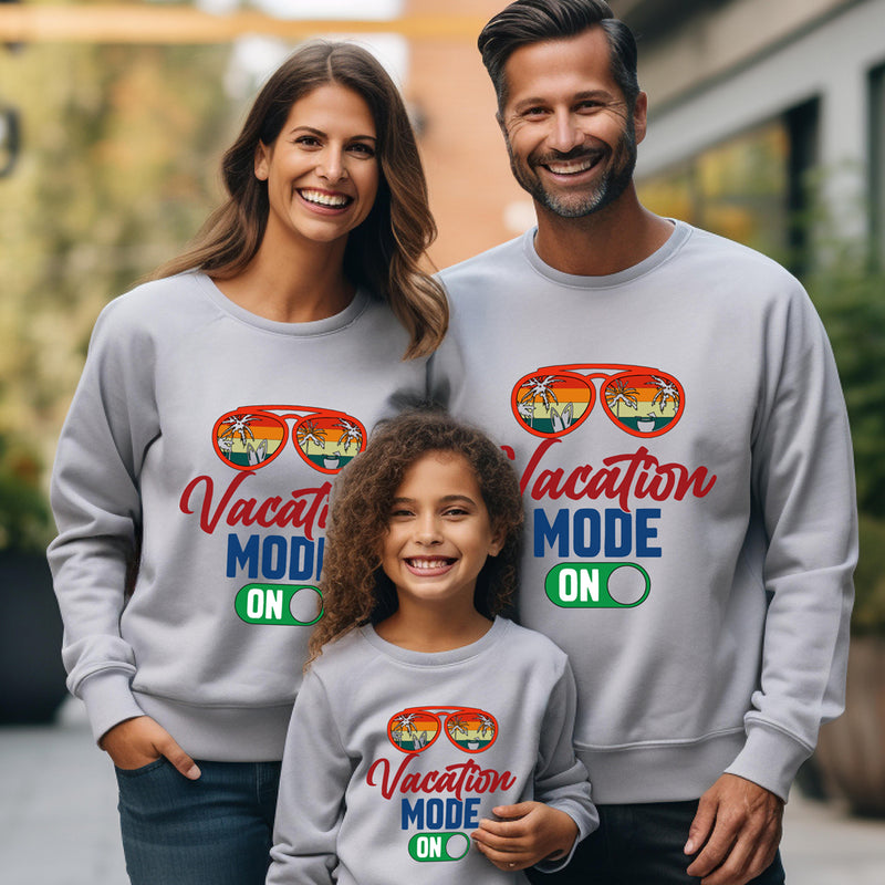 vacation mode on sweatshirts