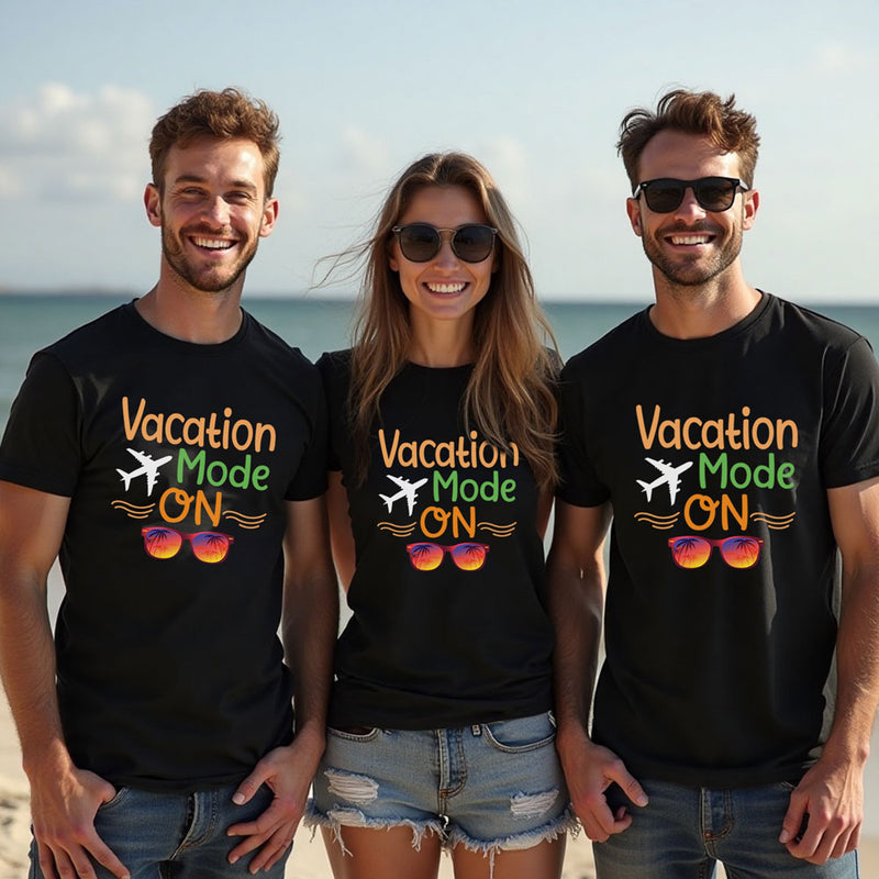 Vacation mode on -family T-shirts friends t-shirts