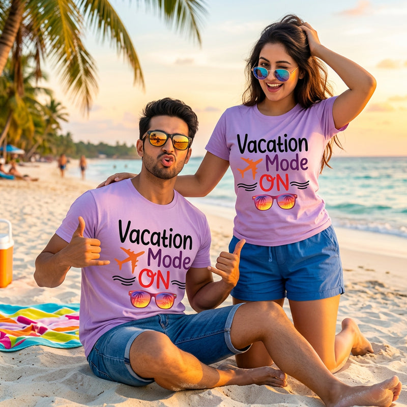 Vacation mode on -family T-shirts friends t-shirts