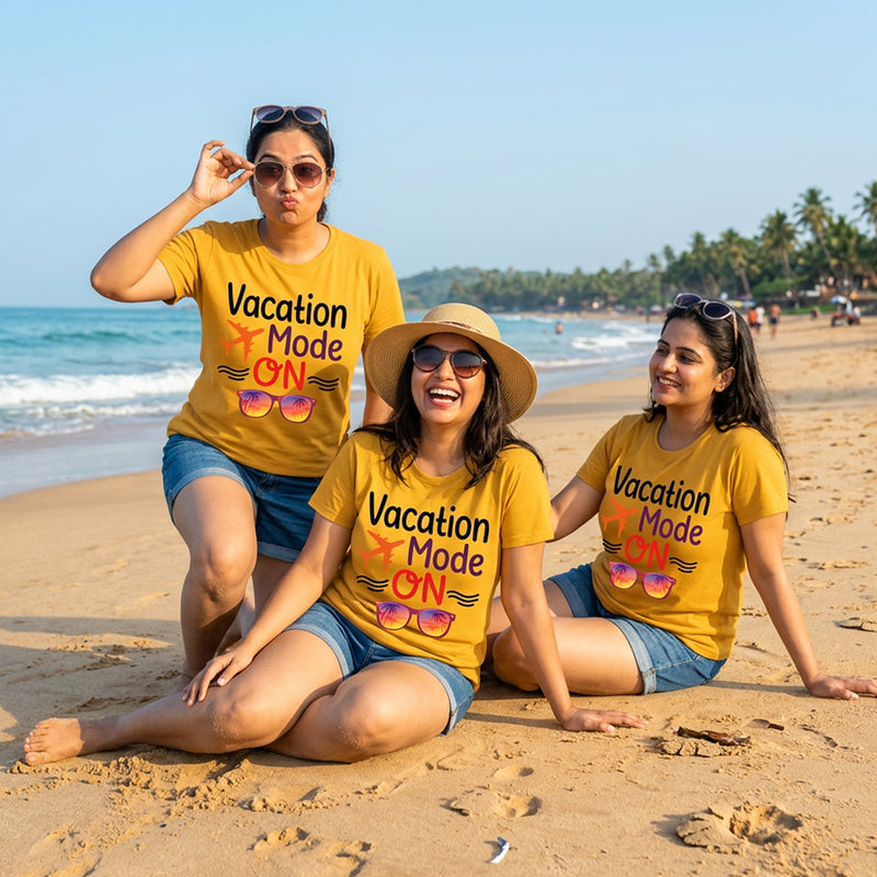 Vacation mode on -family T-shirts friends t-shirts