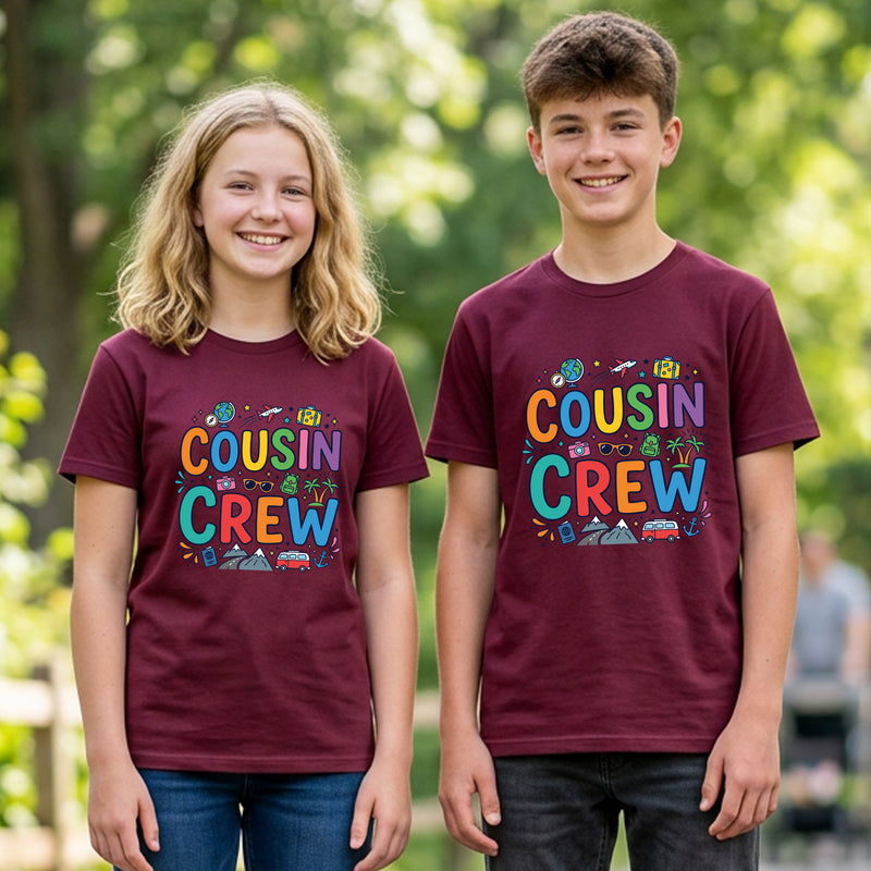 Matching "Cousin Crew" Family Vacation T-Shirts