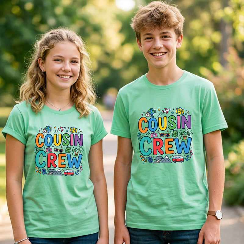 Matching "Cousin Crew" Family Vacation T-Shirts