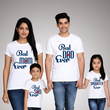 Best Dad Best Mom Best Son Best Daughter Family T-shirts