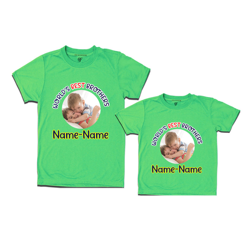 World's Best Brothers T-shirts with Photo and Name Customize