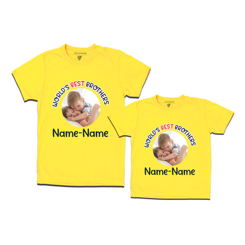 World's Best Brothers T-shirts with Photo and Name Customize