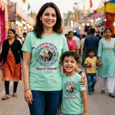 World's Best Mom Son Duo Photo Customize Combo