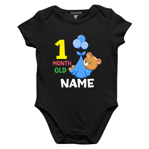 one month old baby onesie name customize
