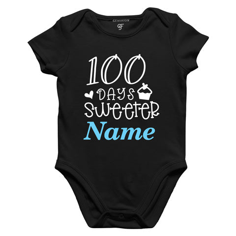 gfashion 100 days sweeter rombers-black