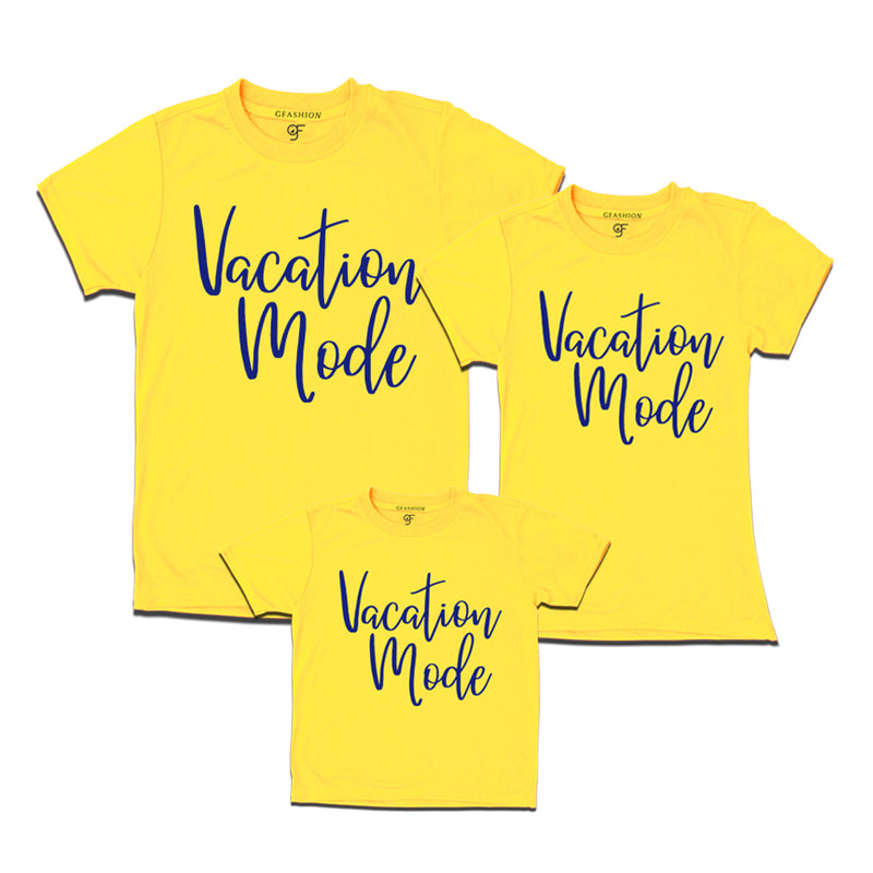 vacation mode t shirts yellow