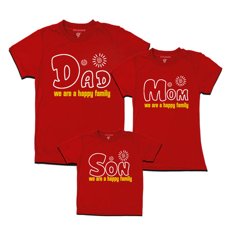 Dad-Mom-Son T-shirts