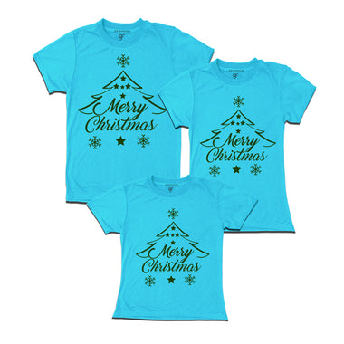 merry Christmas matching family tshirt set of 3 