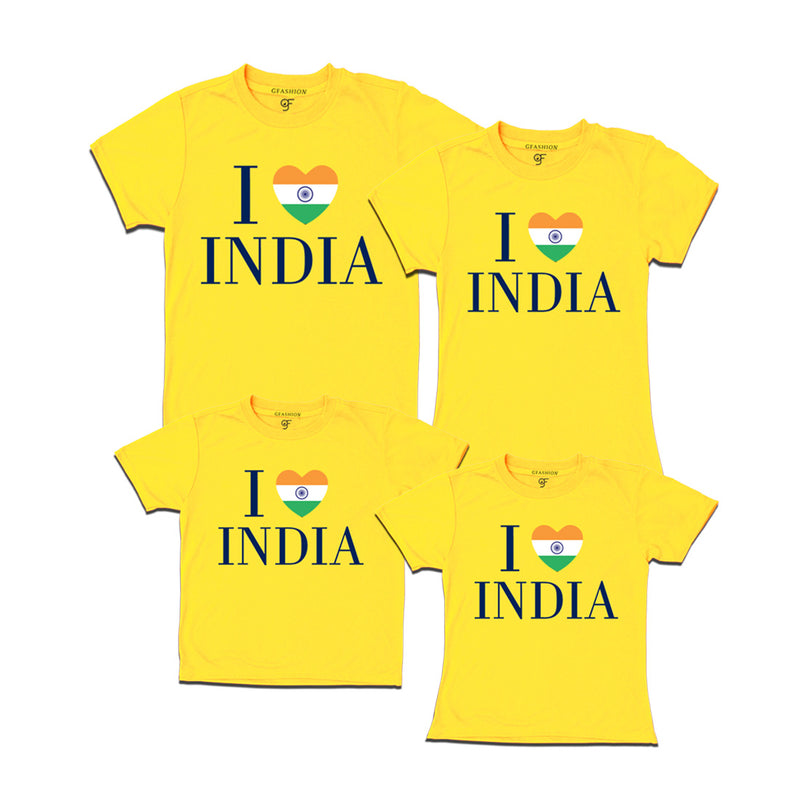 I love India Family T-shirts in Yellow Color available @ gfashion.jpg