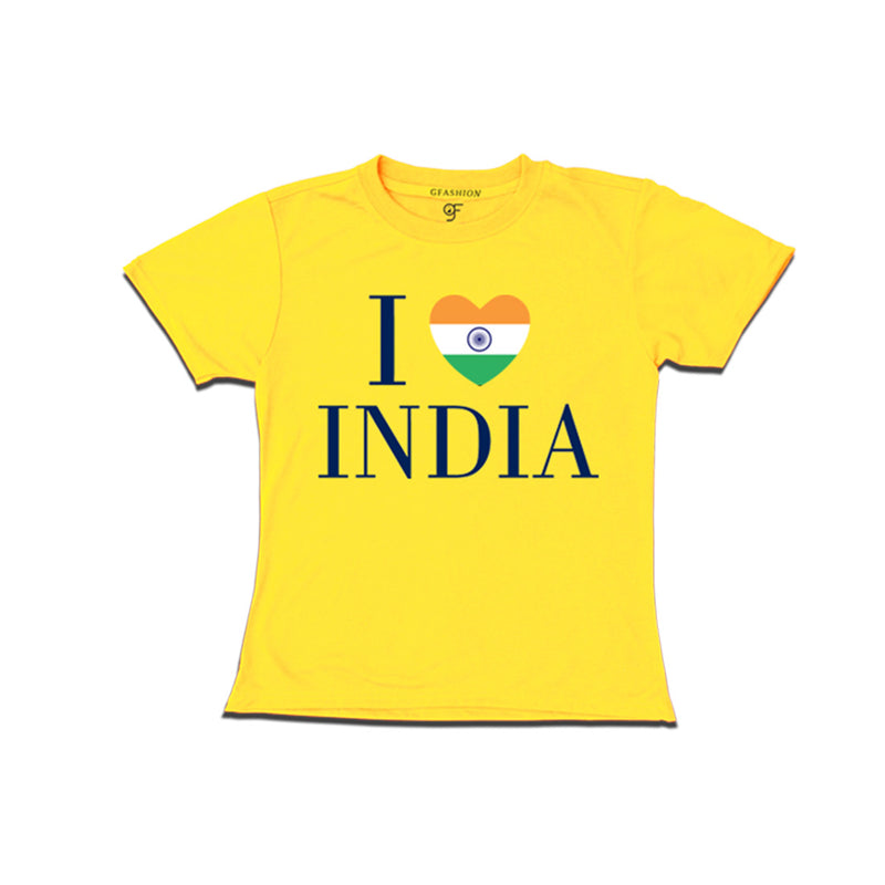 I love India Girl T-shirt in Yellow Color available @ gfashion.jpg