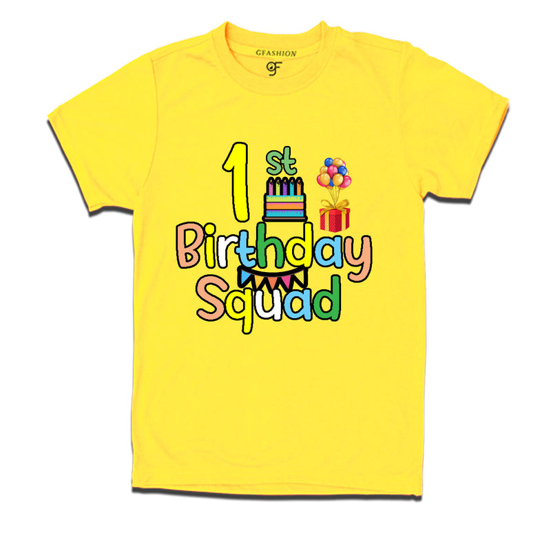 1st birthday squad t shirts