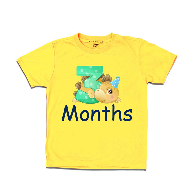 Three Month Baby T-shirt in Yellow Color avilable @ gfashion.jpg