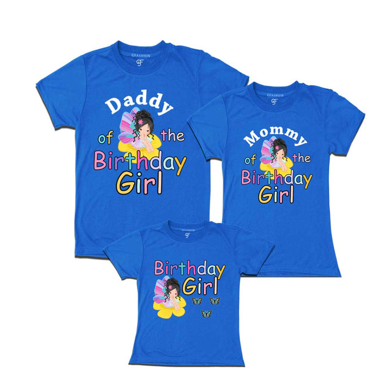 butterfly theme birthday girl t shirts with dad mom