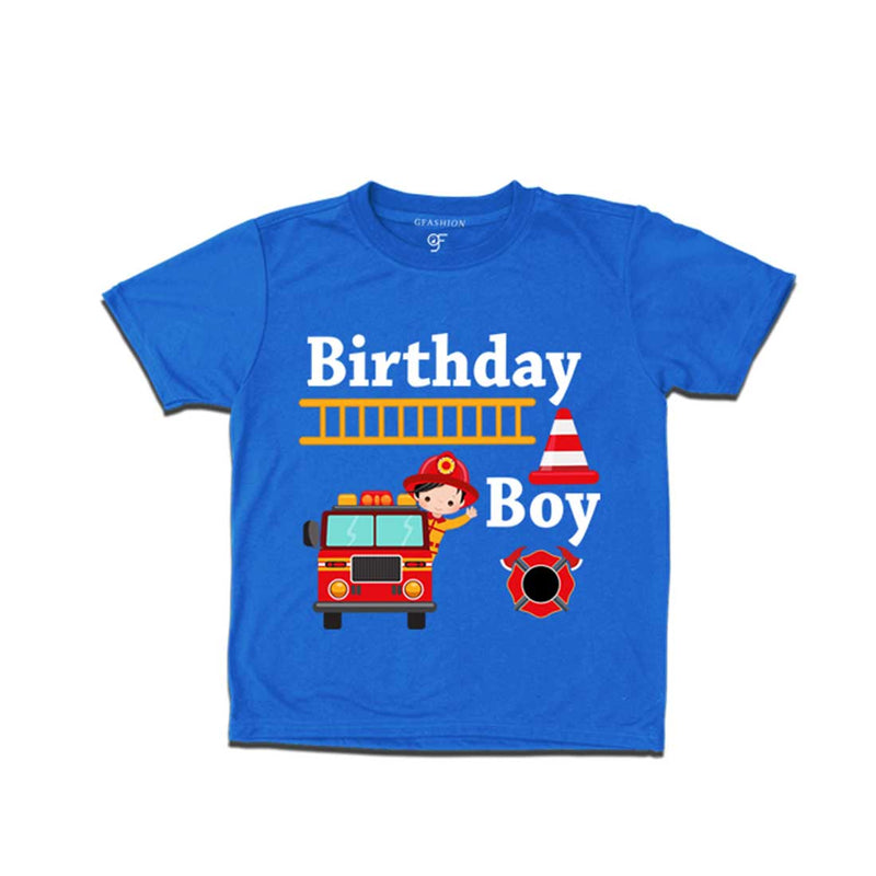 Firefighter Theme Birthday T-shirts For Boy