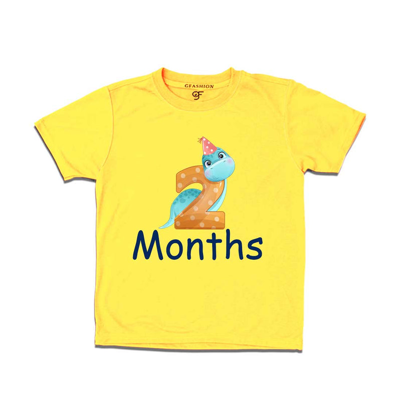 Two Month Baby T-shirt in Yellow Color avilable @ gfashion.jpg