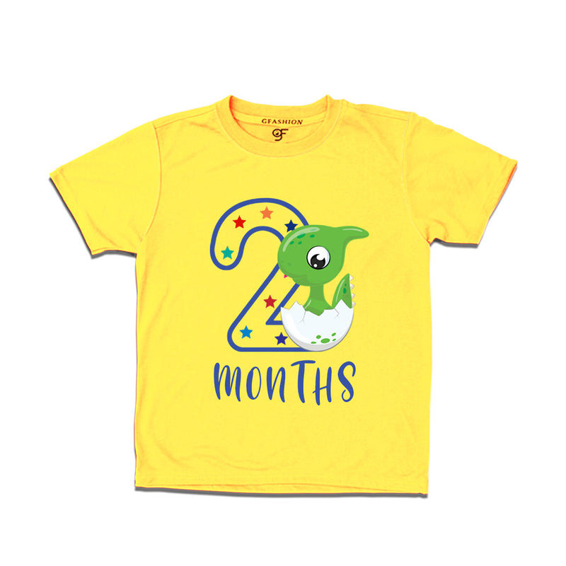 Two Month Baby T-shirt in Yellow Color avilable @ gfashion.jpg