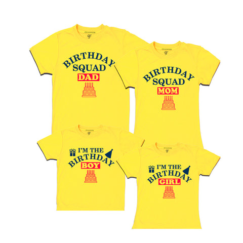 birthday t shirts for girl or boy with squad ( Rs 799 for 2 pcs )
