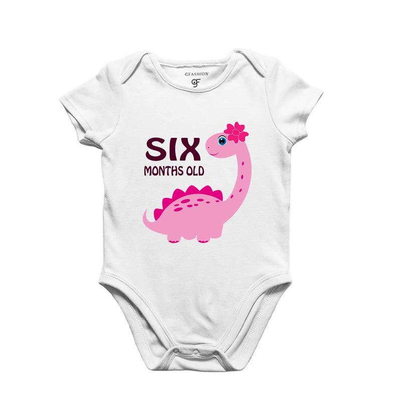 Six Month Baby Bodysuit-Rompers in White Color avilable @ gfashion.jpg