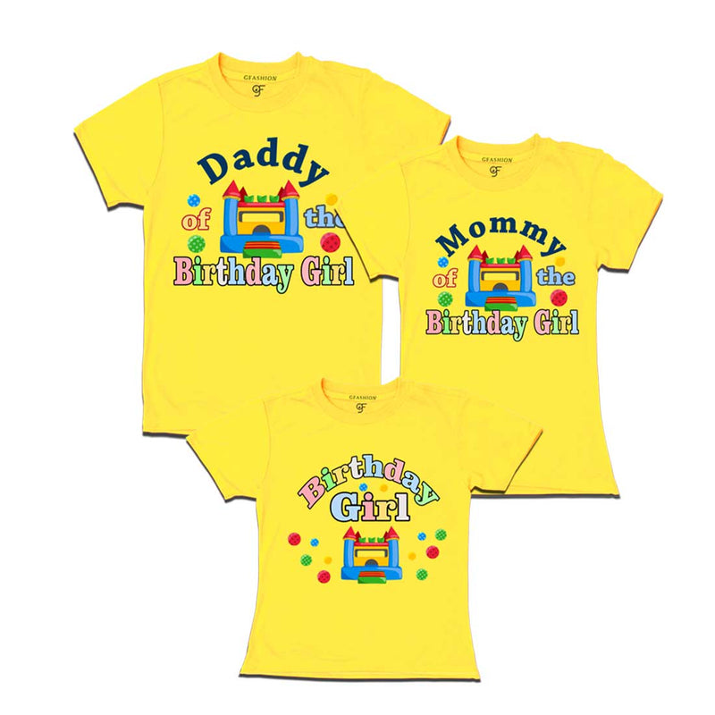 Bounce House Theme Birthday Girl T-shirts For Family