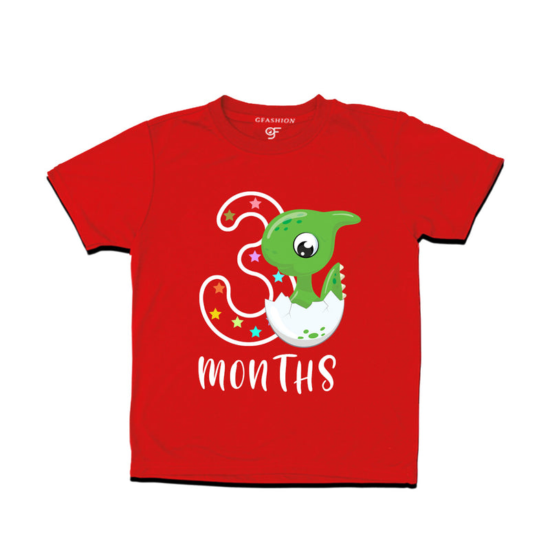 Three Month Baby T-shirt in Red Color avilable @ gfashion.jpg