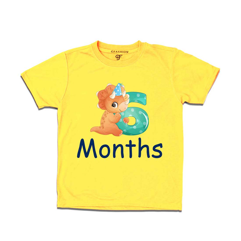 Six Month Baby T-shirt in Yellow Color avilable @ gfashion.jpg