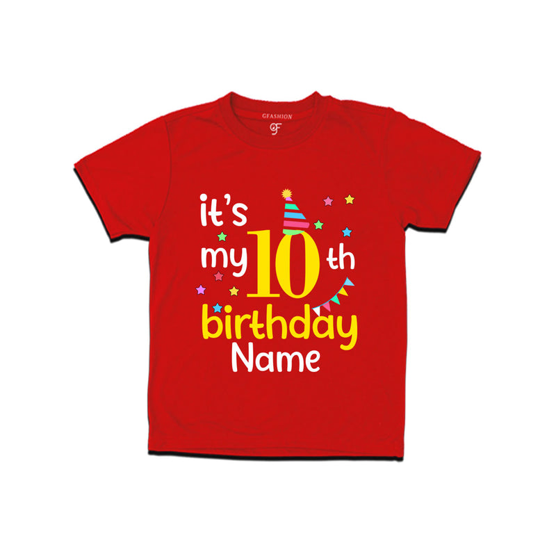 It's my 10th birthday t shirts for boys-girls