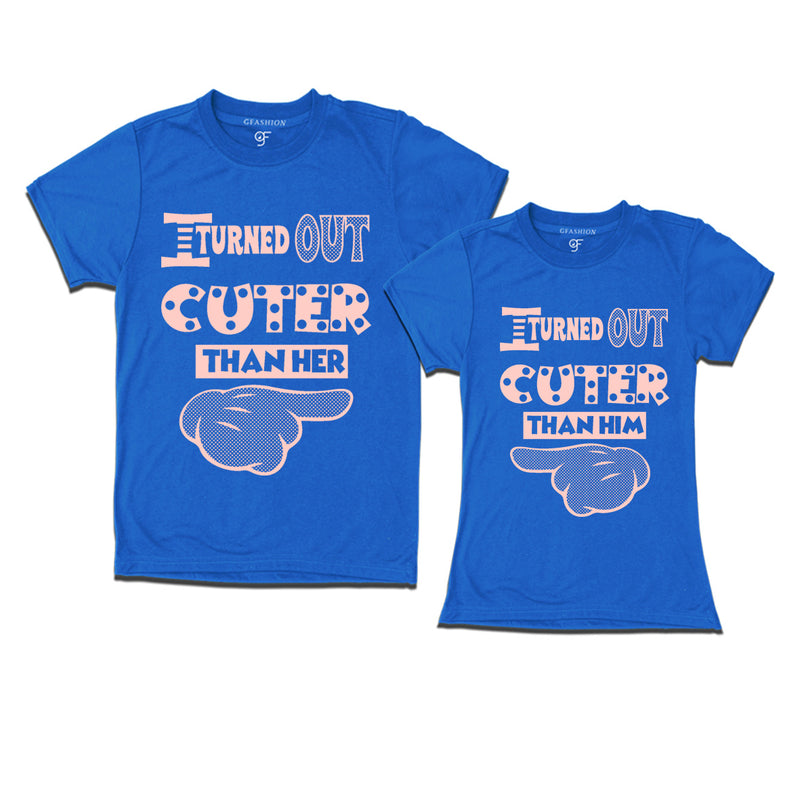 cuter than him-her funny sibling t shirts