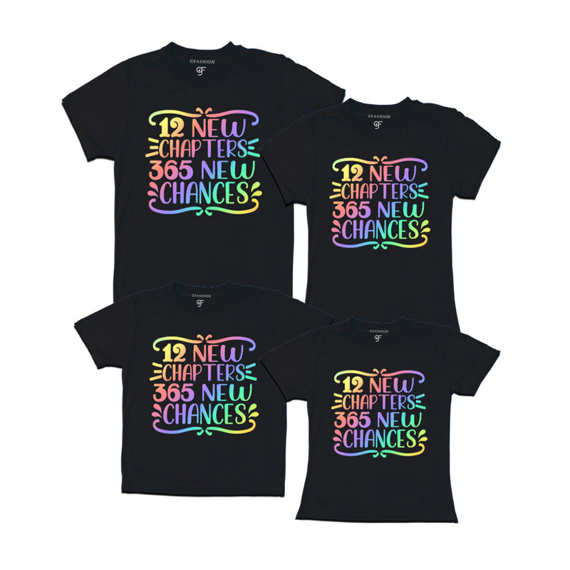 12 New Chapters 365 New Chances  T-shirts for Family-Friends-Group in Black Color avilable @ gfashion.jpg