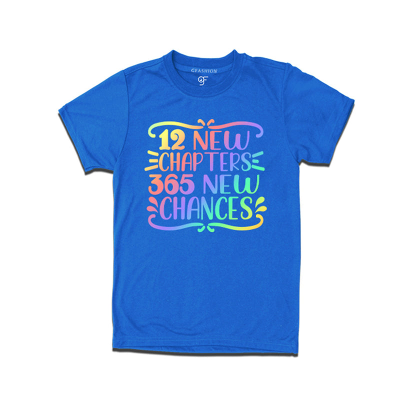 12 New Chapters 365 New Chances printed t-shirts for  Dad,Mom,Boy and Girl in Blue Color avilable @ gfashion.jpg