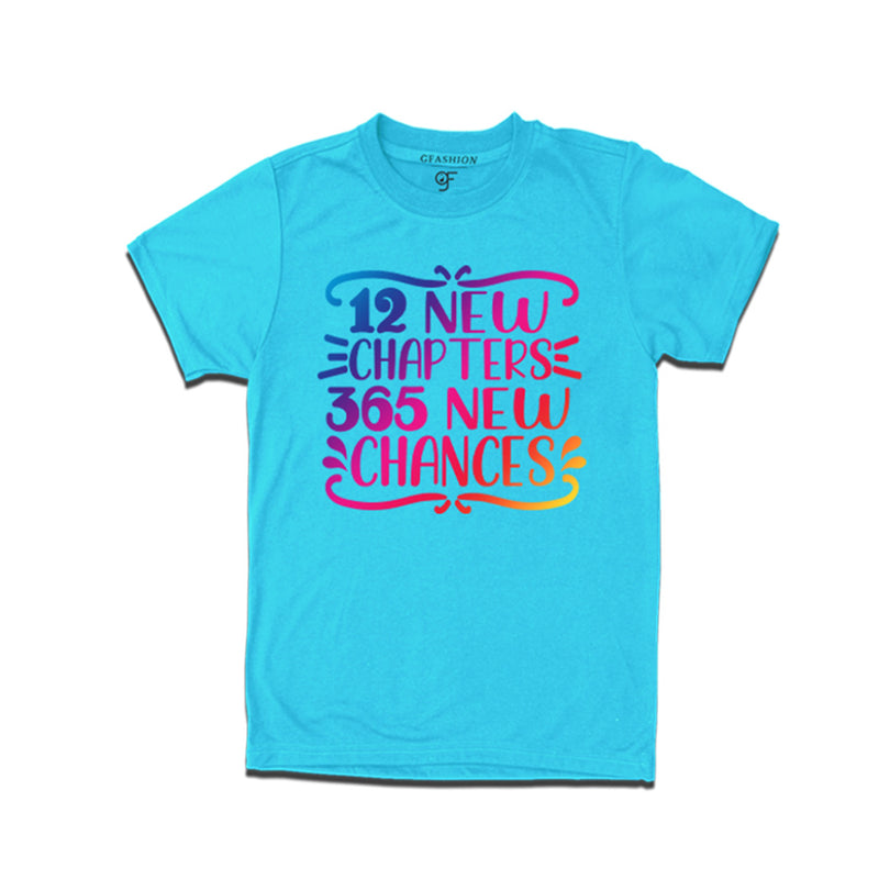 12 New Chapters 365 New Chances printed t-shirts for  Dad,Mom,Boy and Girl in Sky Blue Color avilable @ gfashion.jpg