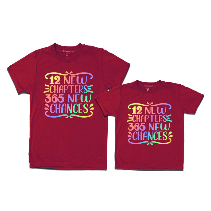 12 New Chapters 365 New Chances Combo t-shirts in Maroon Color avilable @ gfashion.jpg