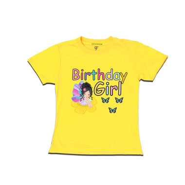 Butterfly theme birthday girl t shirts