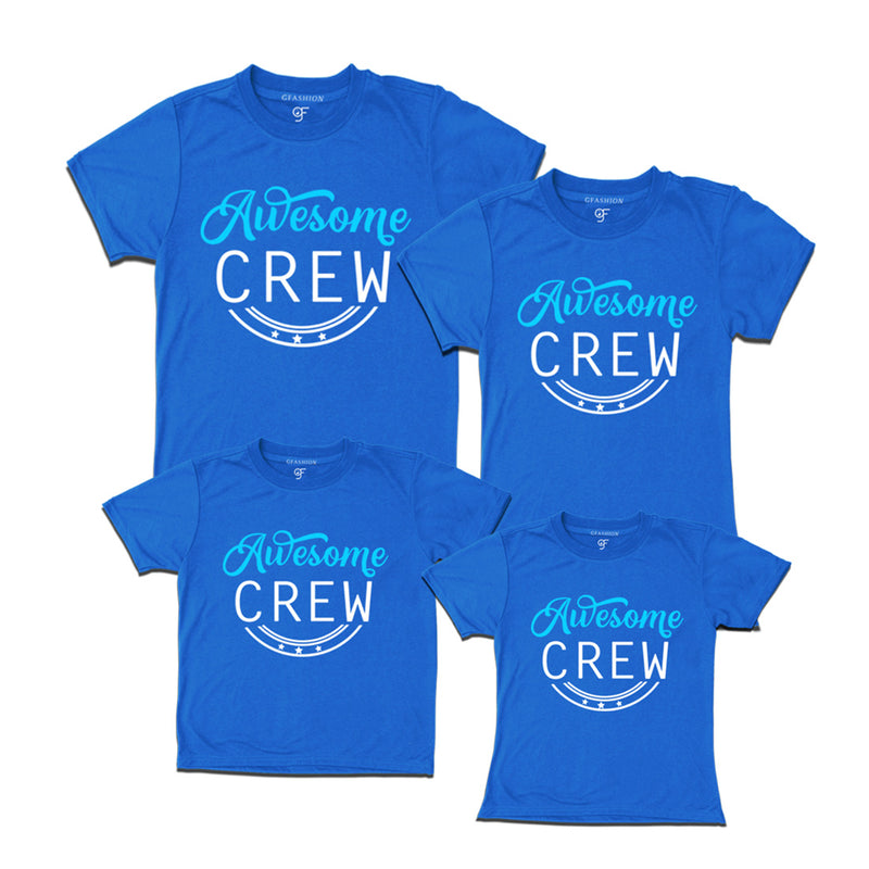 Awesome Crew-Family T-shirts-set of 4