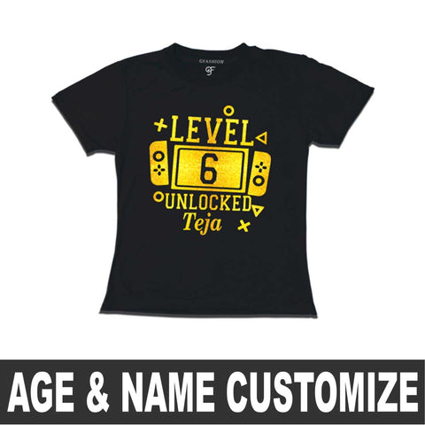 Levelup birthday girl t shirts