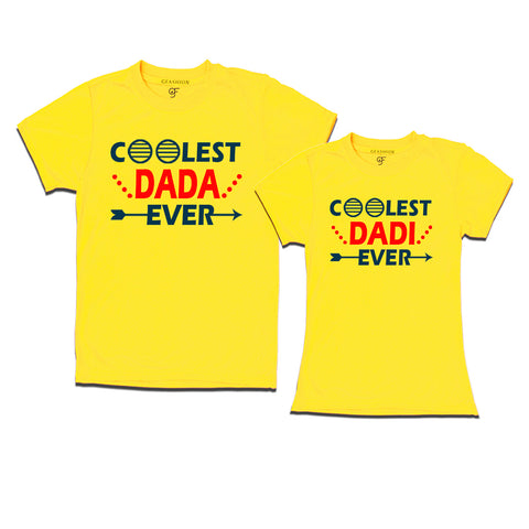 coolest dada dadi ever t shirts-yellow-gfashion
