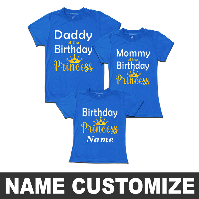 Birthday Princess T-shirts With Dad and Mom