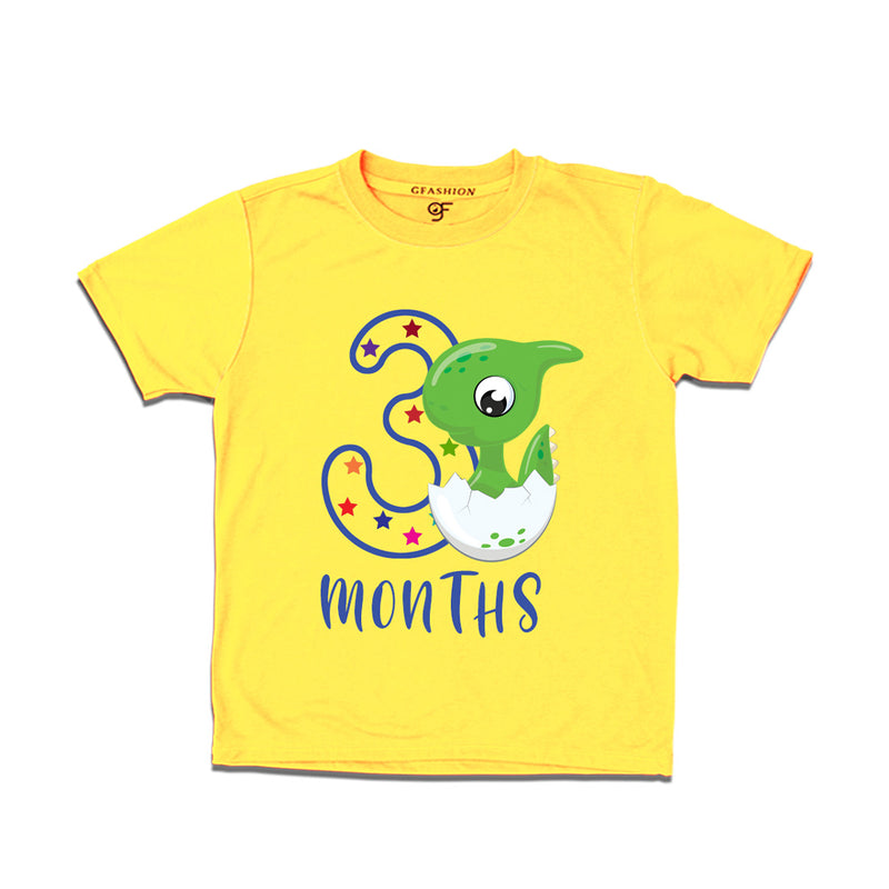 Three Month Baby T-shirt in Yellow Color avilable @ gfashion.jpg