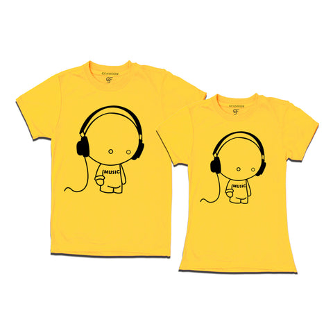 matching couple t shirt | for music loving family
