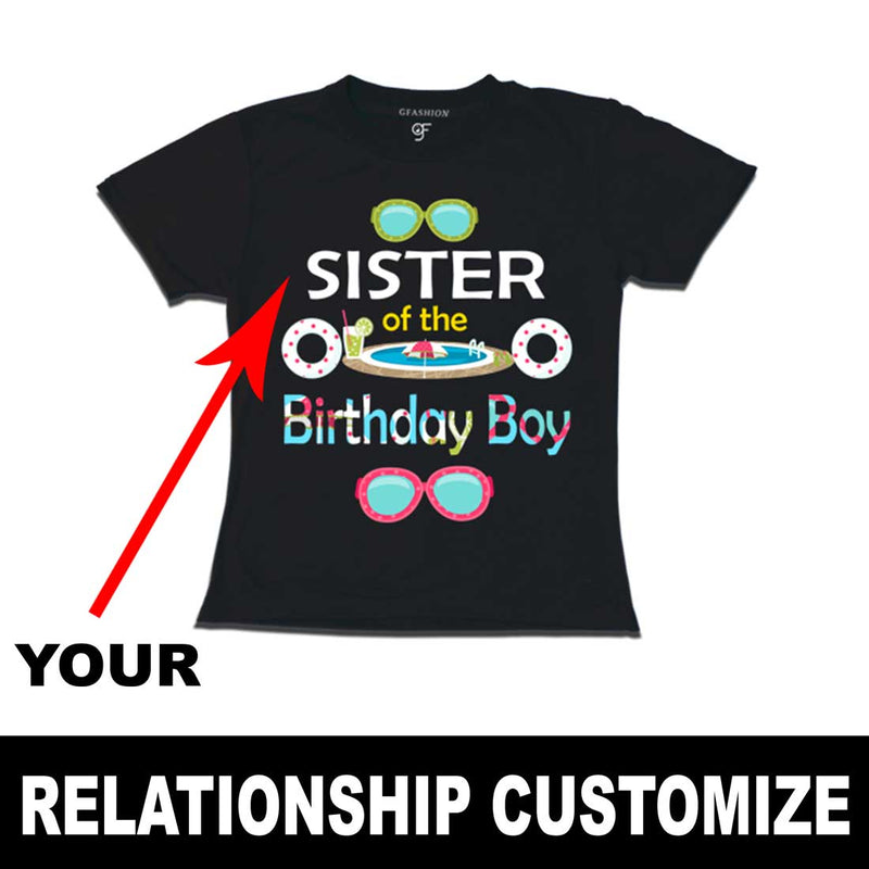 Pool Party Theme Birthday Boy's Relationship Customize T-shirt
