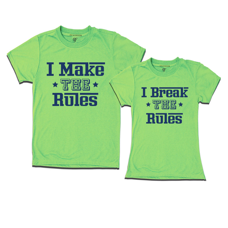 matching couple t shirt for rules family