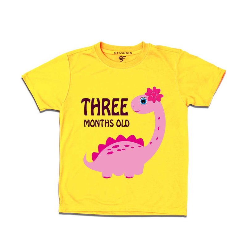 Three Month Old Baby T-shirt in Yellow Color avilable @ gfashion.jpg