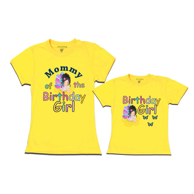 Butterfly theme birthday girl t shirts with mom